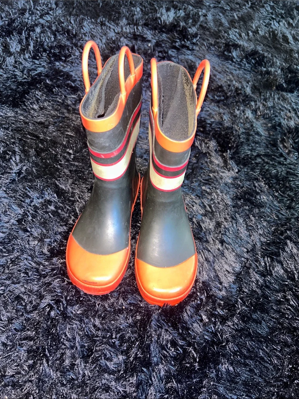 Kids Fire Chief Rain Boots - Red and Black